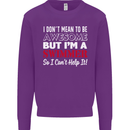 I Don't Mean I'm a Swimmer Swimming Mens Sweatshirt Jumper Purple