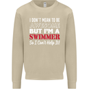 I Don't Mean I'm a Swimmer Swimming Mens Sweatshirt Jumper Sand