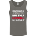 I Don't Mean I'm a Swimmer Swimming Mens Vest Tank Top Charcoal