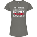I Don't Mean I'm a Swimmer Swimming Womens Petite Cut T-Shirt Charcoal