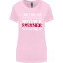 I Don't Mean I'm a Swimmer Swimming Womens Wider Cut T-Shirt Light Pink