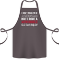 I Don't Mean to Be Awesome Biker Motorbike Cotton Apron 100% Organic Dark Grey
