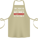 I Don't Mean to Be Awesome Biker Motorbike Cotton Apron 100% Organic Khaki