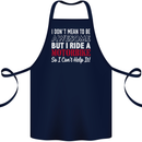 I Don't Mean to Be Awesome Biker Motorbike Cotton Apron 100% Organic Navy Blue