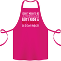 I Don't Mean to Be Awesome Biker Motorbike Cotton Apron 100% Organic Pink