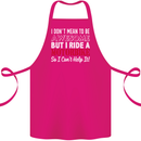 I Don't Mean to Be Awesome Biker Motorbike Cotton Apron 100% Organic Pink