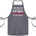 I Don't Mean to Be Awesome Biker Motorbike Cotton Apron 100% Organic Steel
