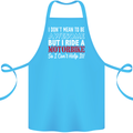 I Don't Mean to Be Awesome Biker Motorbike Cotton Apron 100% Organic Turquoise