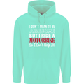 I Don't Mean to Be Awesome Biker Motorbike Mens 80% Cotton Hoodie Peppermint