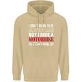 I Don't Mean to Be Awesome Biker Motorbike Mens 80% Cotton Hoodie Sand