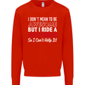 I Don't Mean to Be Awesome Biker Motorbike Mens Sweatshirt Jumper Bright Red