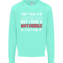 I Don't Mean to Be Awesome Biker Motorbike Mens Sweatshirt Jumper Peppermint