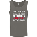 I Don't Mean to Be Awesome Biker Motorbike Mens Vest Tank Top Charcoal