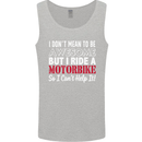 I Don't Mean to Be Awesome Biker Motorbike Mens Vest Tank Top Sports Grey