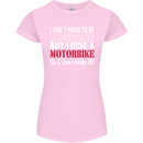 I Don't Mean to Be Awesome Biker Motorbike Womens Petite Cut T-Shirt Light Pink