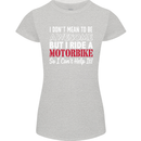 I Don't Mean to Be Awesome Biker Motorbike Womens Petite Cut T-Shirt Sports Grey