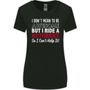 I Don't Mean to Be Awesome Biker Motorbike Womens Wider Cut T-Shirt Black