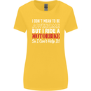 I Don't Mean to Be Awesome Biker Motorbike Womens Wider Cut T-Shirt Yellow