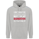 I Don't Mean to Be Badminton Player Childrens Kids Hoodie Sports Grey