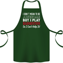 I Don't Mean to Be Badminton Player Cotton Apron 100% Organic Forest Green