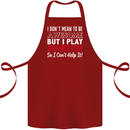 I Don't Mean to Be Badminton Player Cotton Apron 100% Organic Maroon