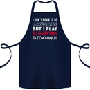 I Don't Mean to Be Badminton Player Cotton Apron 100% Organic Navy Blue