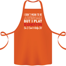 I Don't Mean to Be Badminton Player Cotton Apron 100% Organic Orange