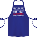 I Don't Mean to Be Badminton Player Cotton Apron 100% Organic Royal Blue
