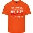 I Don't Mean to Be Badminton Player Kids T-Shirt Childrens Orange