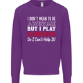 I Don't Mean to Be Badminton Player Mens Sweatshirt Jumper Purple