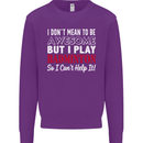 I Don't Mean to Be Badminton Player Mens Sweatshirt Jumper Purple