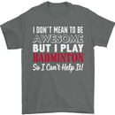 I Don't Mean to Be Badminton Player Mens T-Shirt Cotton Gildan Charcoal