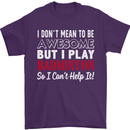 I Don't Mean to Be Badminton Player Mens T-Shirt Cotton Gildan Purple