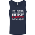 I Don't Mean to Be Badminton Player Mens Vest Tank Top Navy Blue