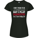 I Don't Mean to Be Badminton Player Womens Petite Cut T-Shirt Black