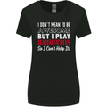 I Don't Mean to Be Badminton Player Womens Wider Cut T-Shirt Black