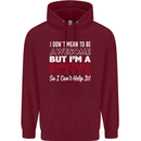 I Don't Mean to Be Basketball Player Childrens Kids Hoodie Maroon