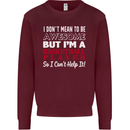 I Don't Mean to Be Basketball Player Kids Sweatshirt Jumper Maroon