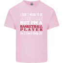 I Don't Mean to Be Basketball Player Kids T-Shirt Childrens Light Pink