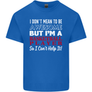 I Don't Mean to Be Basketball Player Kids T-Shirt Childrens Royal Blue