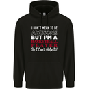 I Don't Mean to Be Basketball Player Mens 80% Cotton Hoodie Black