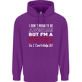 I Don't Mean to Be Basketball Player Mens 80% Cotton Hoodie Purple
