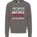 I Don't Mean to Be Basketball Player Mens Sweatshirt Jumper Charcoal
