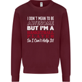 I Don't Mean to Be Basketball Player Mens Sweatshirt Jumper Maroon