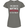 I Don't Mean to Be Basketball Player Womens Petite Cut T-Shirt Charcoal