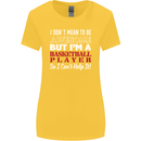 I Don't Mean to Be Basketball Player Womens Wider Cut T-Shirt Yellow