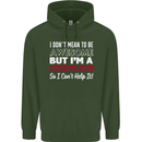 I Don't Mean to Be Chess Player Childrens Kids Hoodie Forest Green