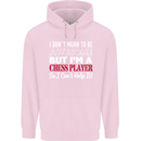 I Don't Mean to Be Chess Player Childrens Kids Hoodie Light Pink