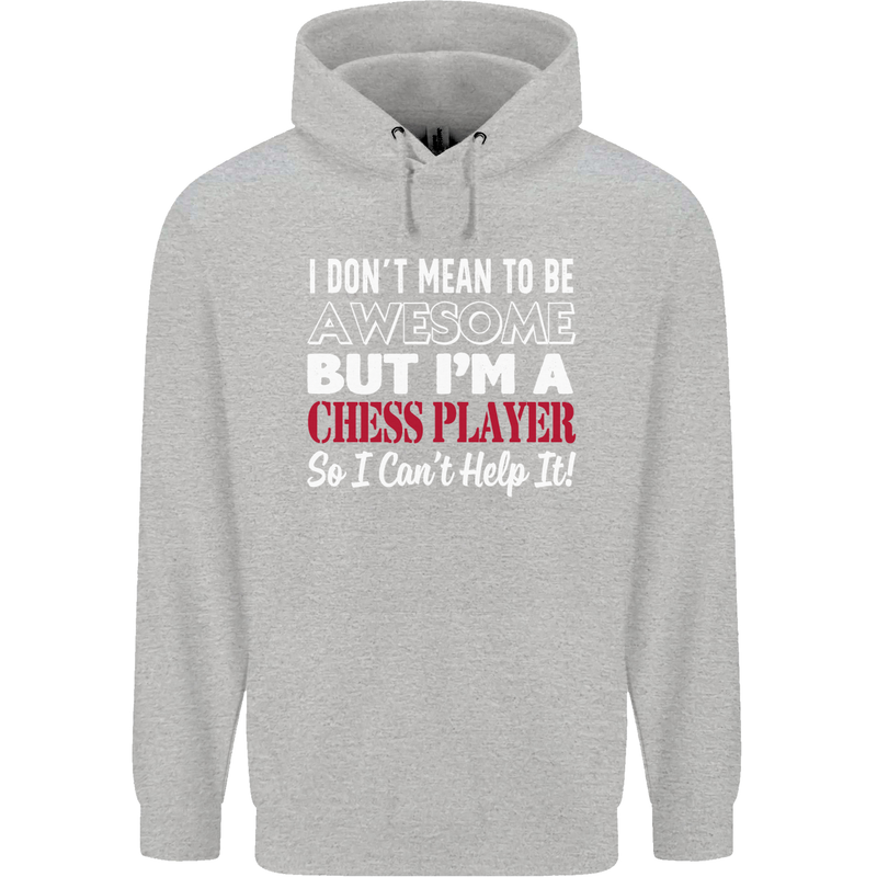 I Don't Mean to Be Chess Player Childrens Kids Hoodie Sports Grey
