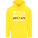 I Don't Mean to Be Chess Player Childrens Kids Hoodie Yellow